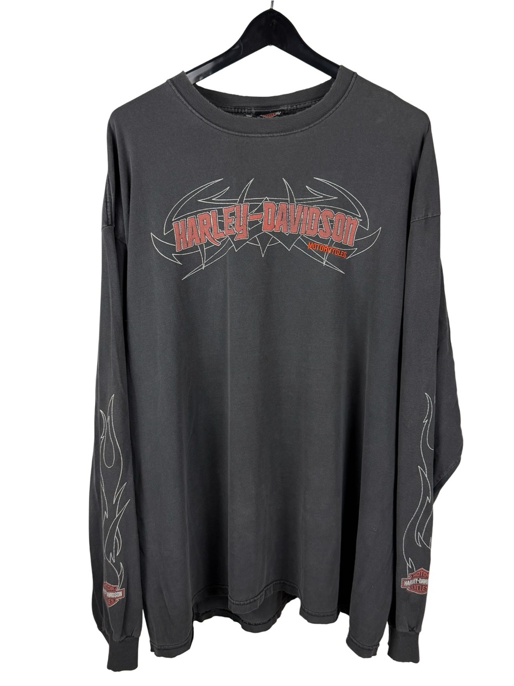 Vintage 2000s Harley Davidson Faded Tribal Biker Flame Shirt Size 2XL